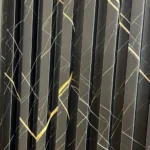 tampa decorative wall panel black and gold fluted wpc design
