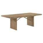 Adina rectangular oak veneer dining table with extension leaf