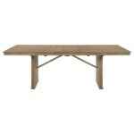 Adina rectangular oak veneer dining table with extension leaf