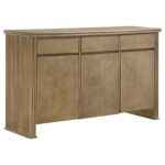 Adina oak veneer sideboard with vertical reeding and storage