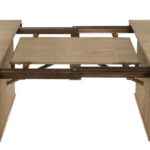 Adina rectangular oak veneer dining table with extension leaf