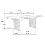 Adina rectangular oak veneer dining table with extension leaf