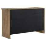 Adina oak veneer sideboard with vertical reeding and storage