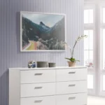 Felicity 6-drawer dresser in white high gloss with chrome handles – modern bedroom furniture in Tampa