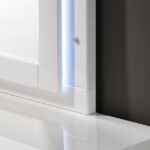 Felicity white LED dresser mirror with touch lighting and high gloss frame