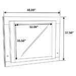 Felicity white LED dresser mirror with touch lighting and high gloss frame