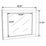 Felicity white high gloss dresser mirror with sleek minimalist frame for modern bedrooms