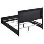 Marceline black and gold queen bed with LED headboard – modern bedroom furniture in Tampa