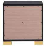 Marceline black and gold 2-drawer nightstand for modern bedroom furniture
