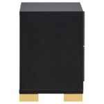 Marceline black and gold 2-drawer nightstand for modern bedroom furniture