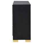 Marceline black and gold 6-drawer dresser – modern Art Deco bedroom furniture Tampa