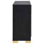 Marceline black and gold 6-drawer dresser – modern Art Deco bedroom furniture Tampa