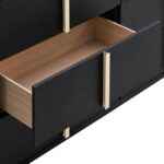 Marceline black and gold 6-drawer dresser – modern Art Deco bedroom furniture Tampa