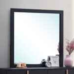 Marceline Black Rectangular Dresser Mirror for Modern Bedrooms