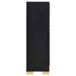 Marceline black and gold 5-drawer chest for modern bedroom furniture