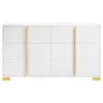 Modern white and gold dresser with six drawers – Marceline bedroom furniture Tampa