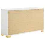 Modern white and gold dresser with six drawers – Marceline bedroom furniture Tampa