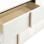 Modern white and gold dresser with six drawers – Marceline bedroom furniture Tampa