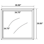 Marceline white dresser mirror with minimalist frame – modern bedroom accent mirror