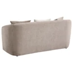 Townsend loveseat upholstered in latte chenille with curved arms and tailored cushions