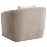 Townsend armchair in latte chenille with curved back and modern design