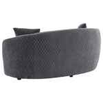 Brookside Gray Velvet Loveseat with Gold Accents – Modern Two-Seater