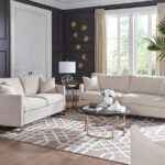 Corliss beige velvet sofa set with gold legs and curved arms