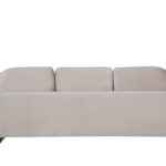 Gaston taupe velvet sofa with brass gold legs
