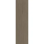 Close-up of the wood-tone armrest accent on the Akcay gray aluminum outdoor sofa showing realistic wood grain texture