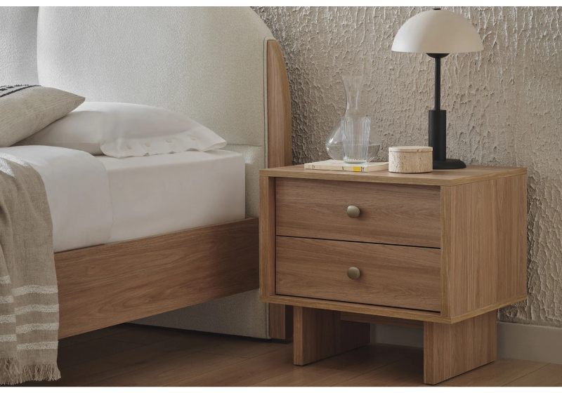 Contract nightstands for hotel guest rooms — European commercial bedroom furniture Florida