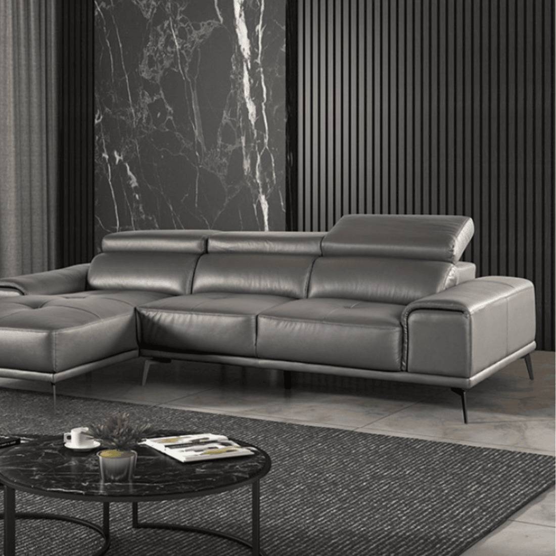 Vadso Left Chaise Dark Gray Modern Sectional Sofa Tampa
