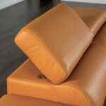 Vadso Sectional Left Chaise Contemporary Tangerine 2-Piece Modern Sofa with Adjustable Headrests