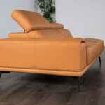 Vadso Sectional Left Chaise Contemporary Tangerine 2-Piece Modern Sofa with Adjustable Headrests