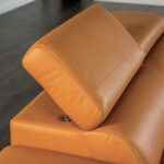 Vadso Sectional Right Chaise Contemporary Tangerine 2-Piece Modern Sofa with Leather Match Upholstery
