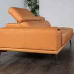 Vadso Sectional Right Chaise Contemporary Tangerine 2-Piece Modern Sofa with Leather Match Upholstery