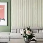 wpc white fluted wall panel installed in modern living room Tampa