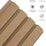 Oak WPC exterior wall cladding panel 8.6 x 114 inches