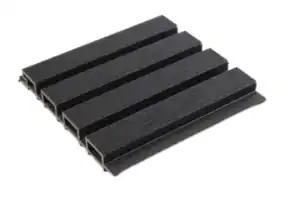 wpc black outdoor fluted wall panel