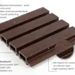 wpc brown outdoor fluted wall panel co-extrusion waterproof termite proof tampa