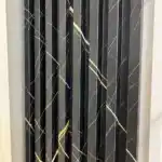 wpc black and gold fluted wall panel Tampa Bay decorative design