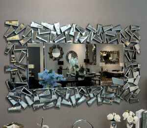 italian wall mirror, rectangular wall mirror, living room mirror, entryway mirror, bathroom mirror, decoration for hallway, bathroom, living room, bedroom, frame, ornament