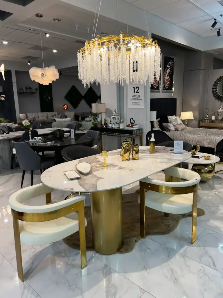 Luxury dining room furniture set from a furniture store in Tampa