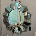 locket round wall, gray mirror, fume mirror, mirror, modern mirror, living room mirror, entryway mirror, bathroom mirror, decoration for hallway, bathroom, living room, bedroom, frame, ornament