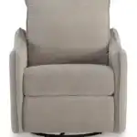 Direct front studio shot of the McBurg Swivel Power Recliner, focusing on the cushions and armrests.