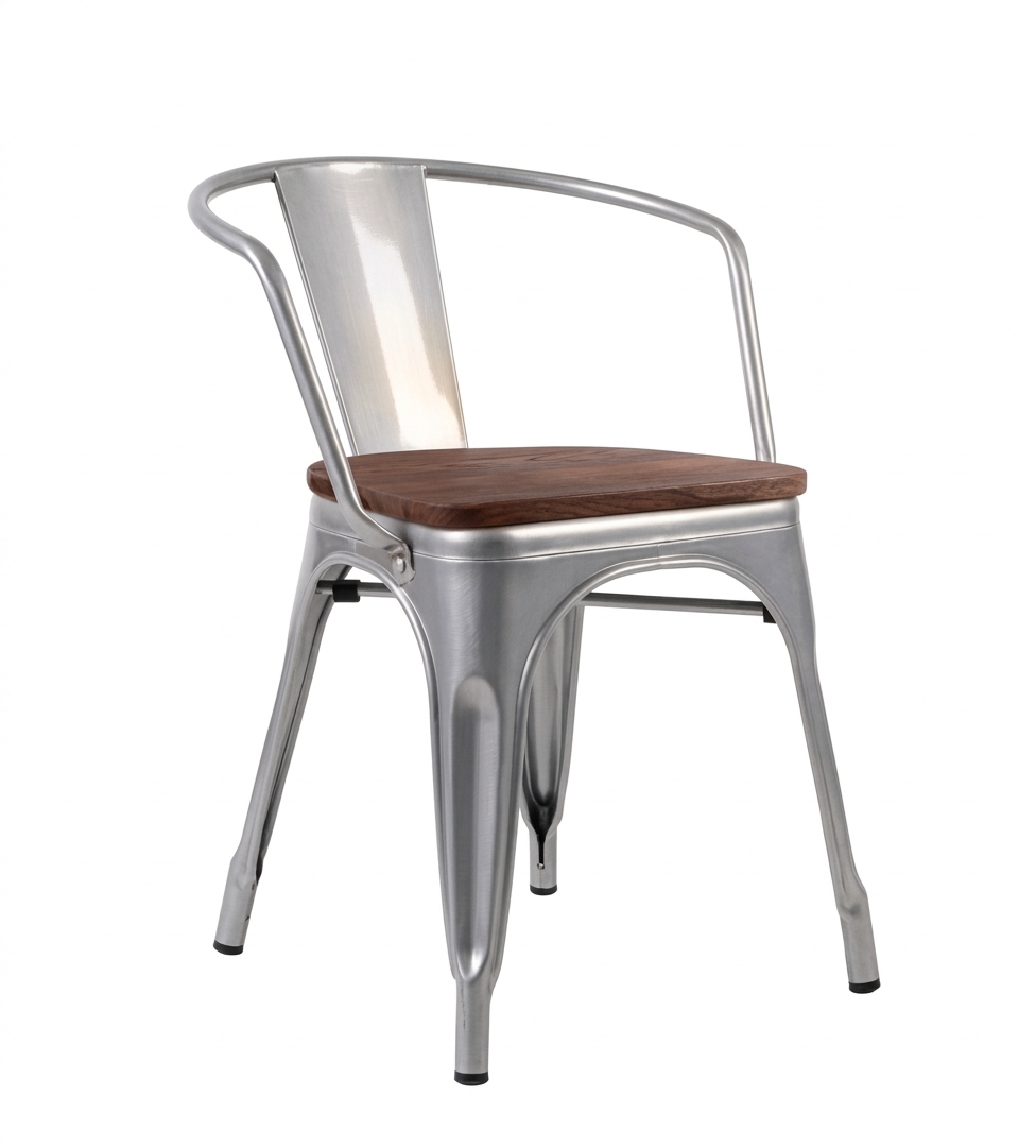 Metal frame contract dining chairs for high-volume restaurants and hotel bars — powder-coated commercial seating Florida