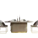 Beige and Gold Dining table
