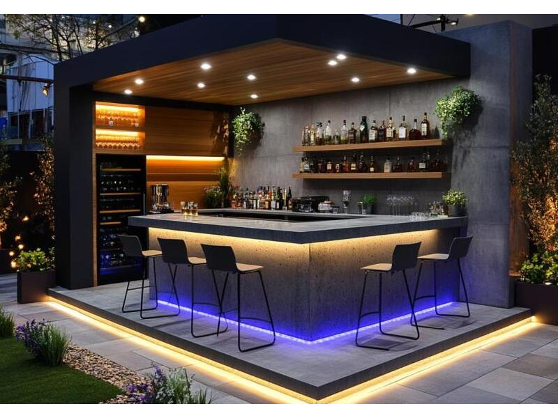 Outdoor contract bar stools and bar furniture for hotel pool bars and rooftop venues — European commercial furniture Florida