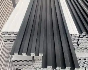 wpc black fluted wall panel dark wood look tampa supplier