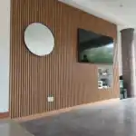 decorative walnut fluted wpc wall panel with tv unit tampa