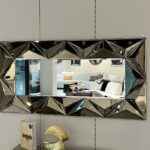pyramid rectangular wall, bronze mirror, mirror, modern mirror, living room mirror, entryway mirror, bathroom mirror, decoration for hallway, bathroom, living room, bedroom, frame, ornament